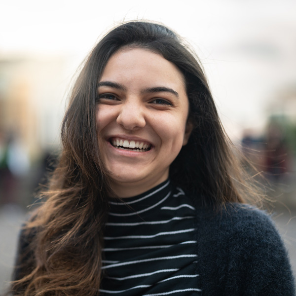 young woman smiling