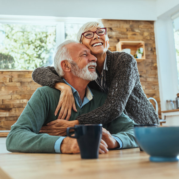 older couple in kitchen